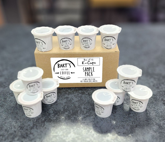 Bart's Crazy Good Coffee Sample K-Cup Box